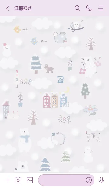 [LINE着せ替え] violet♡楽しい北欧風04_1の画像2