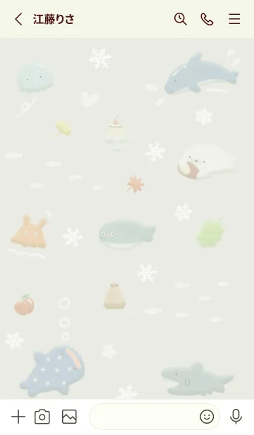 [LINE着せ替え] green♡プクっとゆるい海07_1の画像2