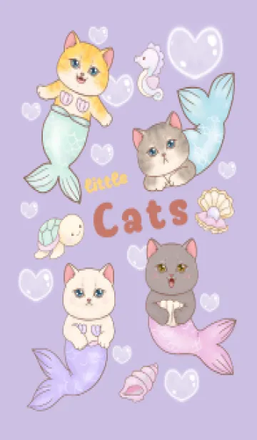 [LINE着せ替え] cutest Cat mermaid 16の画像1
