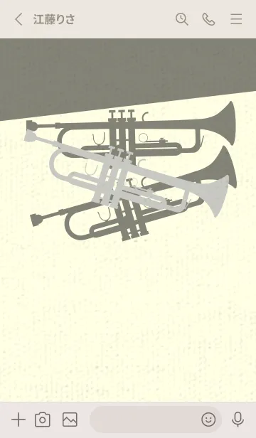 [LINE着せ替え] Trumpet CLR パールグレイの画像2