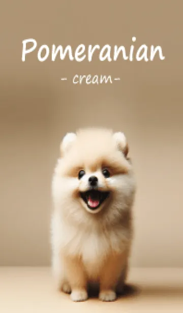 [LINE着せ替え] 癒しわんこのポメラニアン（クリーム2）の画像1