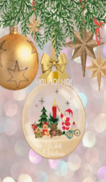 [LINE着せ替え] Vintage White Christmas Ho Ho Hoの画像1