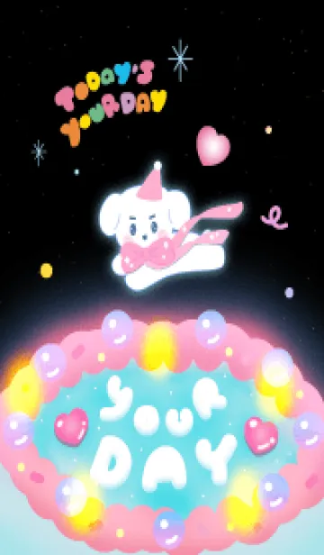 [LINE着せ替え] Puppy galaxy day (revised version)の画像1