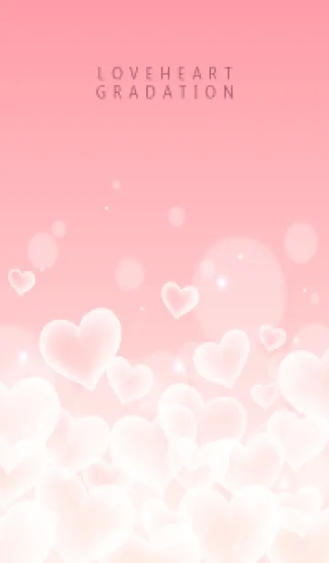 [LINE着せ替え] LOVE HEART GRADATION Pink&Beige 17の画像1