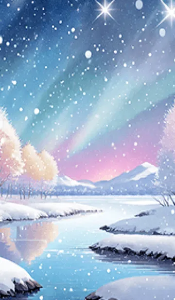 [LINE着せ替え] 優美な冬の風景の着せかえ(Winter-837)の画像1