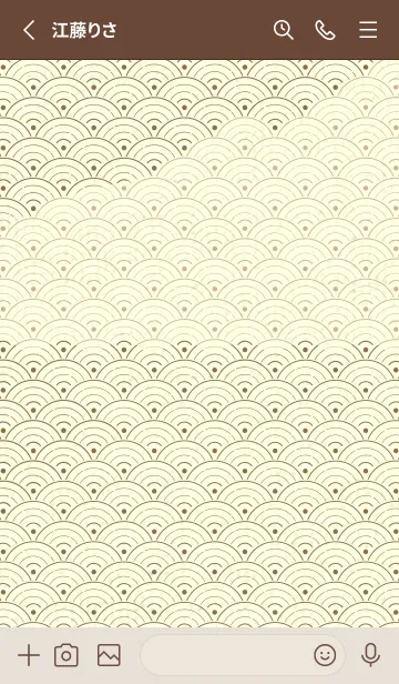 [LINE着せ替え] 和音 青海波&fermata  小鹿色の画像2