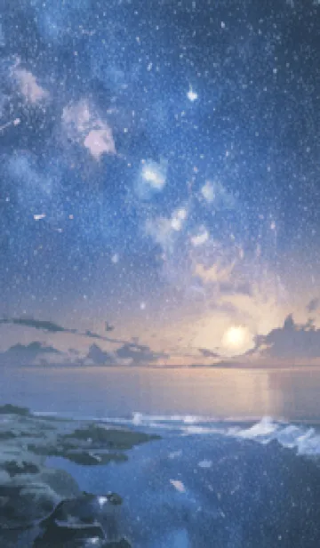 [LINE着せ替え] 銀河の冬空 #MD18。の画像1