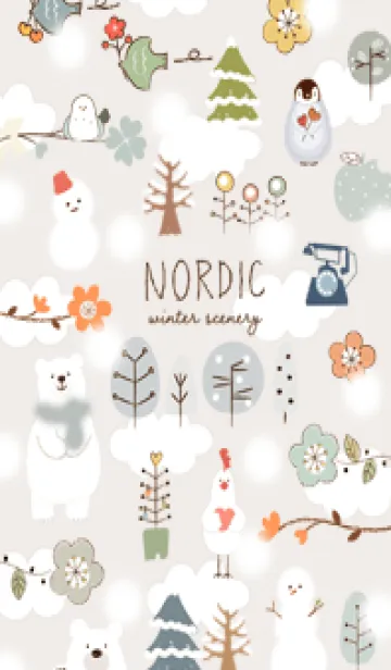 [LINE着せ替え] brown♡nordic03_1の画像1