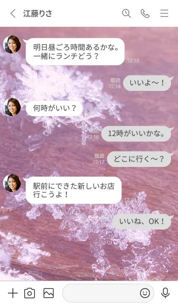 [LINE着せ替え] Real Snow Crystal #4-2の画像3