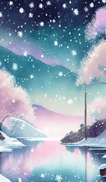 [LINE着せ替え] 優美な冬の風景の着せかえ(Winter-843)の画像1