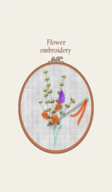 [LINE着せ替え] Flower embroidery 34の画像1