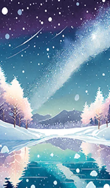 [LINE着せ替え] 優美な冬の風景の着せかえ(Winter-849)の画像1