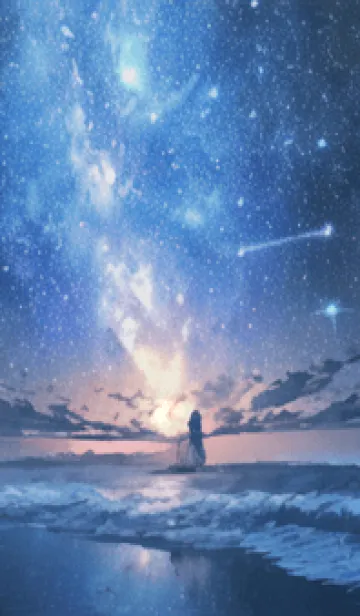[LINE着せ替え] 銀河の冬空 #MD07。の画像1