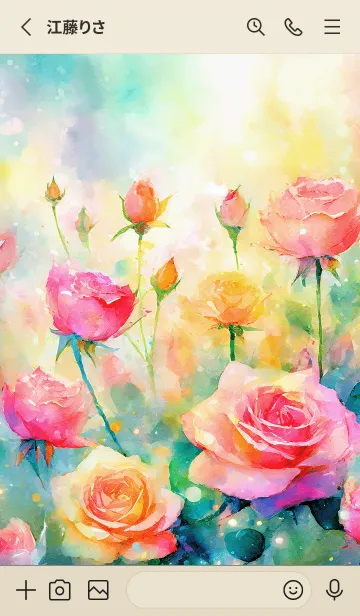 [LINE着せ替え] 薔薇(バラ)の花の着せかえ(R883)の画像2