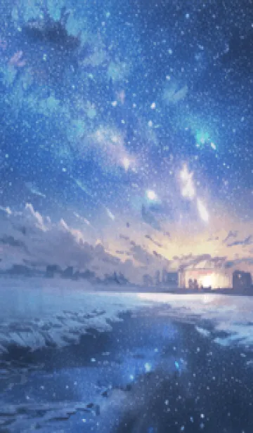 [LINE着せ替え] 銀河の冬空 #ME014。の画像1