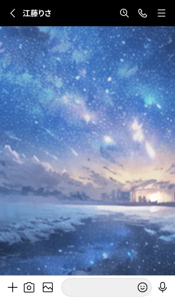 [LINE着せ替え] 銀河の冬空 #ME014。の画像2