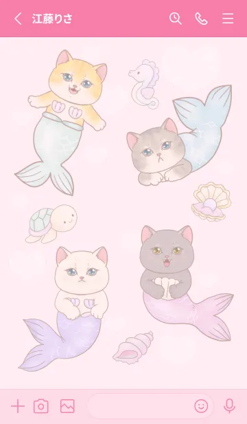 [LINE着せ替え] cutest Cat mermaid 19の画像2