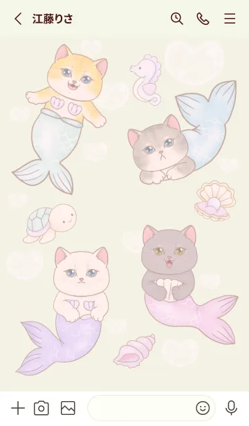 [LINE着せ替え] cutest Cat mermaid 4の画像2