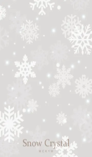 [LINE着せ替え] SnowCrystal-NATURAL GRAY 13の画像1
