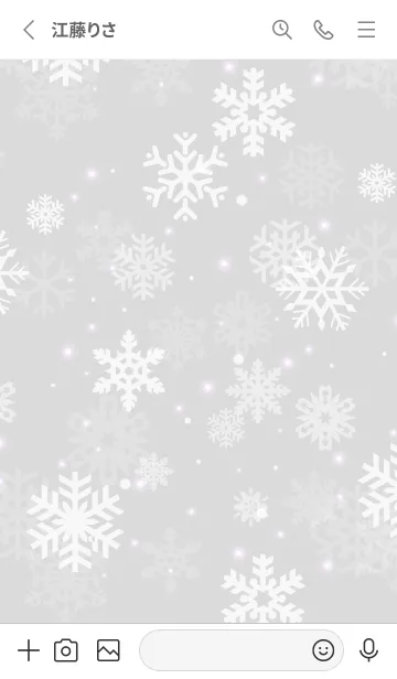 [LINE着せ替え] SnowCrystal-NATURAL GRAY 13の画像2