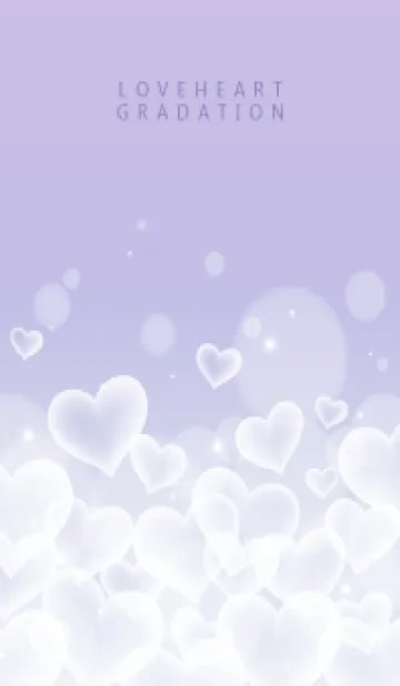 [LINE着せ替え] LOVE HEART GRADATION Purple&Pink 17の画像1