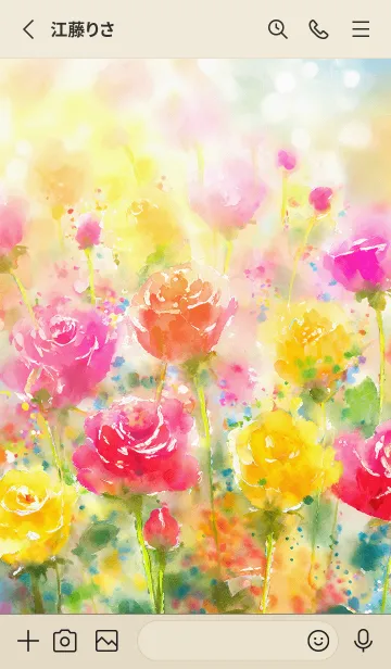 [LINE着せ替え] 薔薇(バラ)の花の着せかえ(R885)の画像2