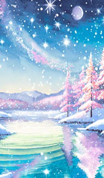 [LINE着せ替え] 優美な冬の風景の着せかえ(Winter-855)の画像1