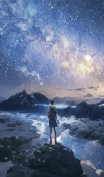 [LINE着せ替え] 銀河の冬空 #ME012。の画像1