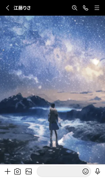 [LINE着せ替え] 銀河の冬空 #ME012。の画像2