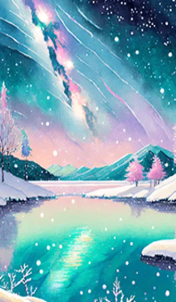 [LINE着せ替え] 優美な冬の風景の着せかえ(Winter-857)の画像1