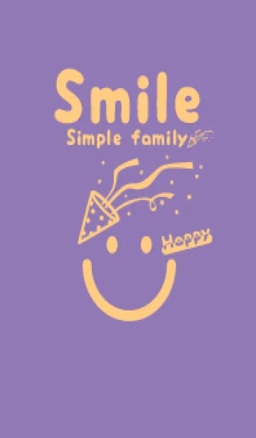 [LINE着せ替え] スマイル＆ハッピー ヘリオトロープの画像1