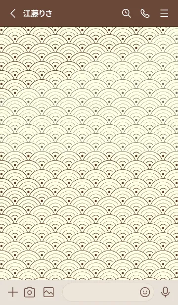 [LINE着せ替え] 和音 青海波&fermata  黒茶の画像2