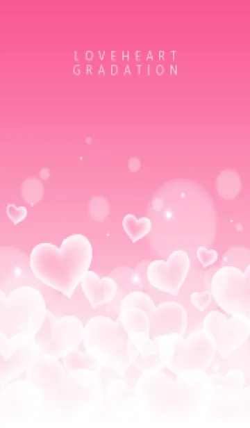 [LINE着せ替え] LOVE HEART GRADATION Vividpink&White 5の画像1