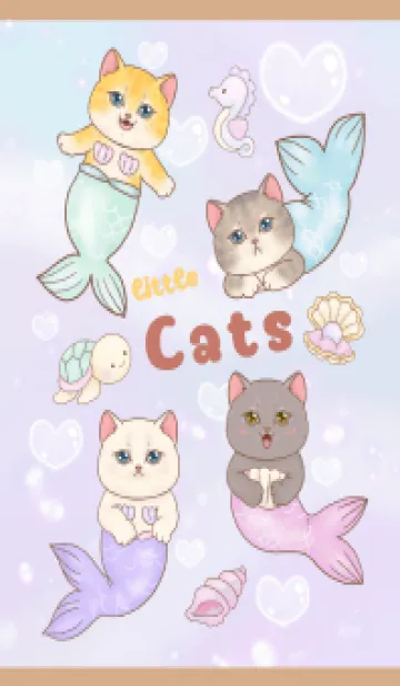 [LINE着せ替え] cutest Cat mermaid 5の画像1