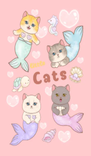 [LINE着せ替え] cutest Cat mermaid 20の画像1
