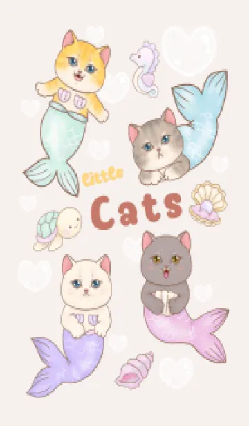 [LINE着せ替え] cutest Cat mermaid 27の画像1