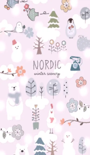 [LINE着せ替え] pinkpurple♡nordic11_1の画像1