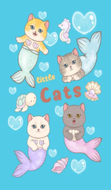 [LINE着せ替え] cutest Cat mermaid 25の画像1