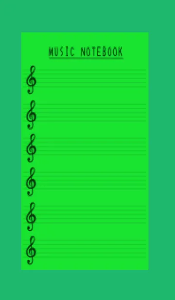 [LINE着せ替え] 音楽カラーノート/グリーンの画像1