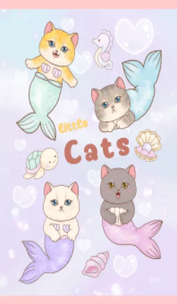 [LINE着せ替え] cutest Cat mermaid 7の画像1