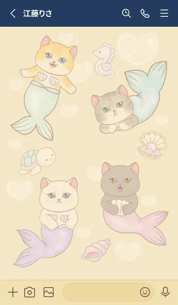 [LINE着せ替え] cutest Cat mermaid 28の画像2