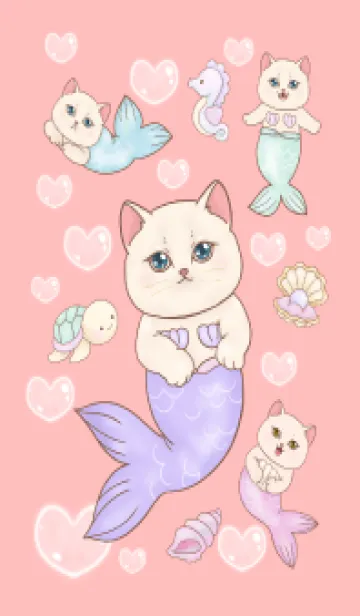 [LINE着せ替え] cutest Cat mermaid 33の画像1