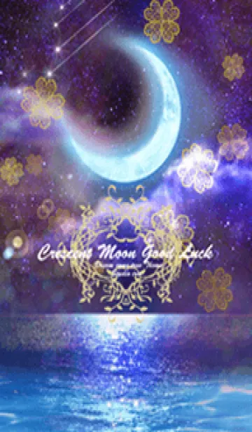 [LINE着せ替え] 運気最強 三日月✨ Lucky Moon Cloverの画像1