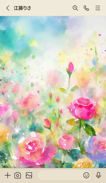 [LINE着せ替え] 薔薇(バラ)の花の着せかえ(R909)の画像2