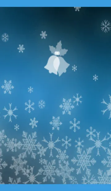 [LINE着せ替え] 雪の結晶とベル 青色の画像1