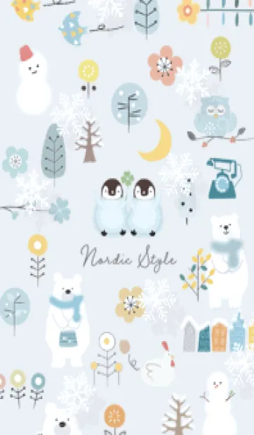 [LINE着せ替え] blue♡冬のハッピータイム15_1の画像1