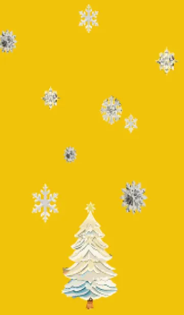 [LINE着せ替え] yellow 白いクリスマスの画像1