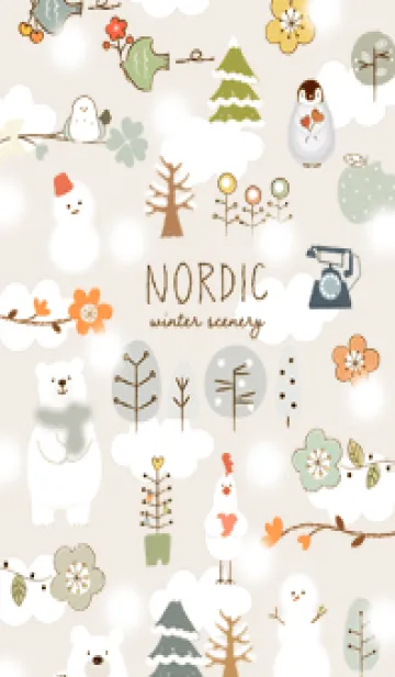 [LINE着せ替え] beige♡nordic05_1の画像1