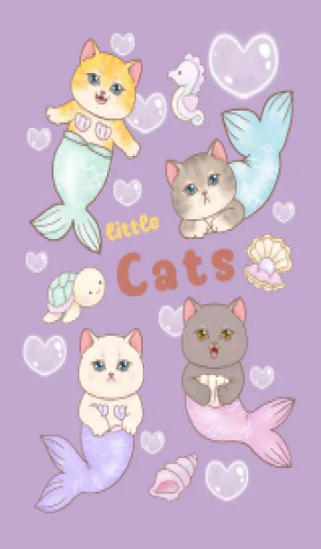 [LINE着せ替え] cutest Cat mermaid 24の画像1