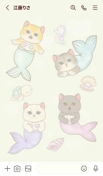 [LINE着せ替え] cutest Cat mermaid 29の画像2